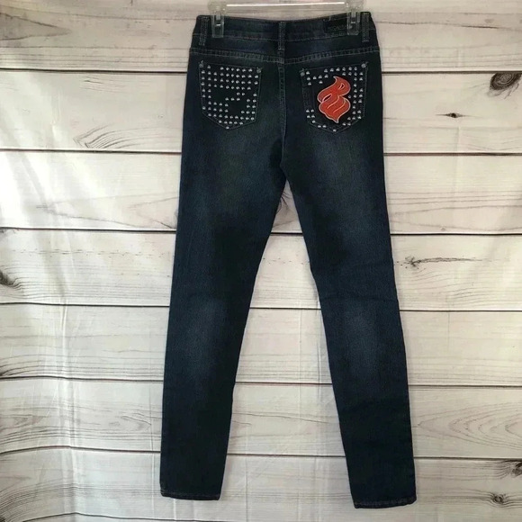 Rocawear Classic Embellished Pockets Blue Jeans 5 - Picture 2 of 9